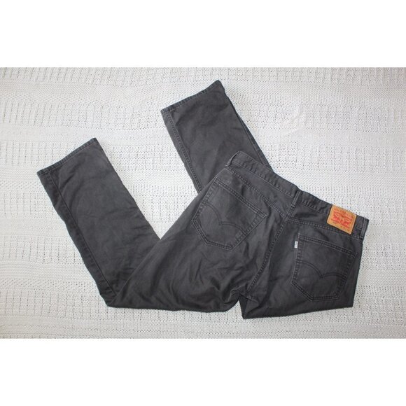 Levis 505 men's straight Leg Grey Denim Jeans Size W36/L32 Zip up 100% Cotton - Picture 1 of 10